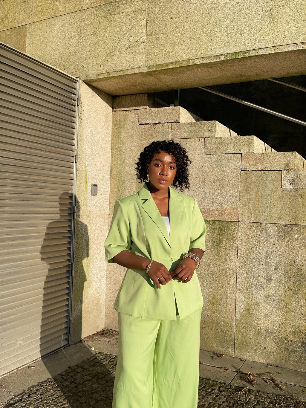 Conjunto Blazer e Calça Verde Lima