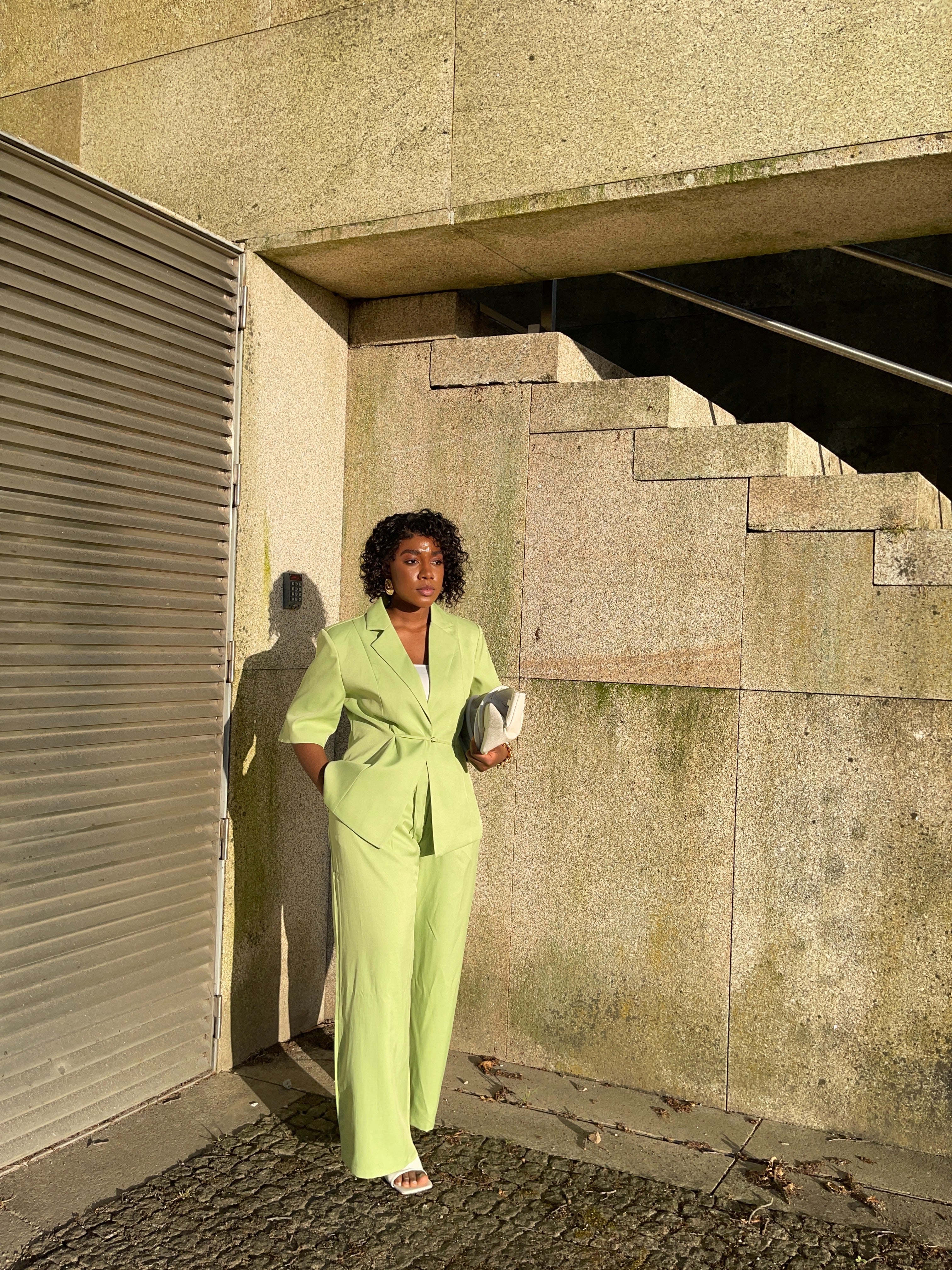 Conjunto Blazer e Calça Verde Lima