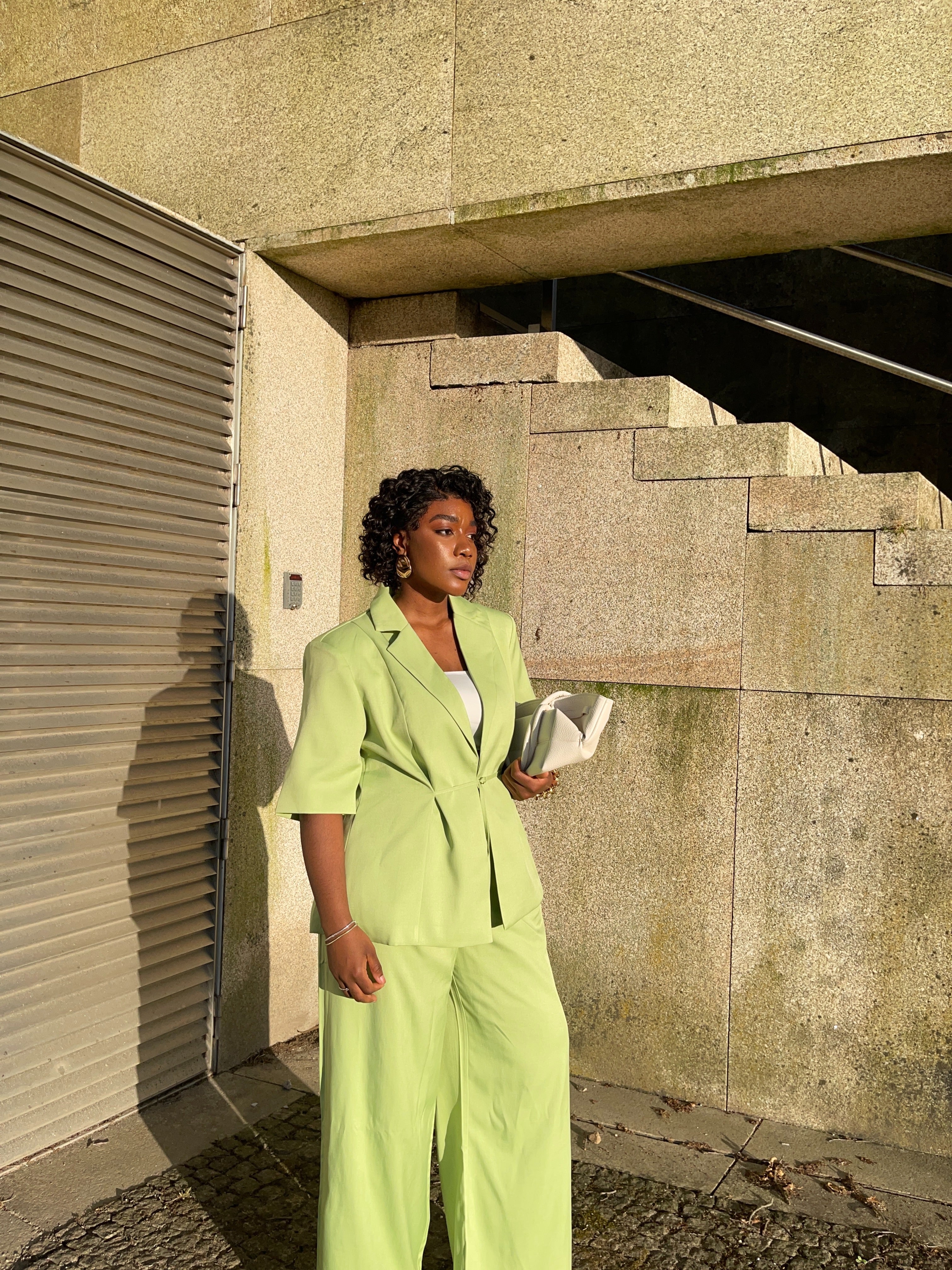 Conjunto Blazer e Calça Verde Lima