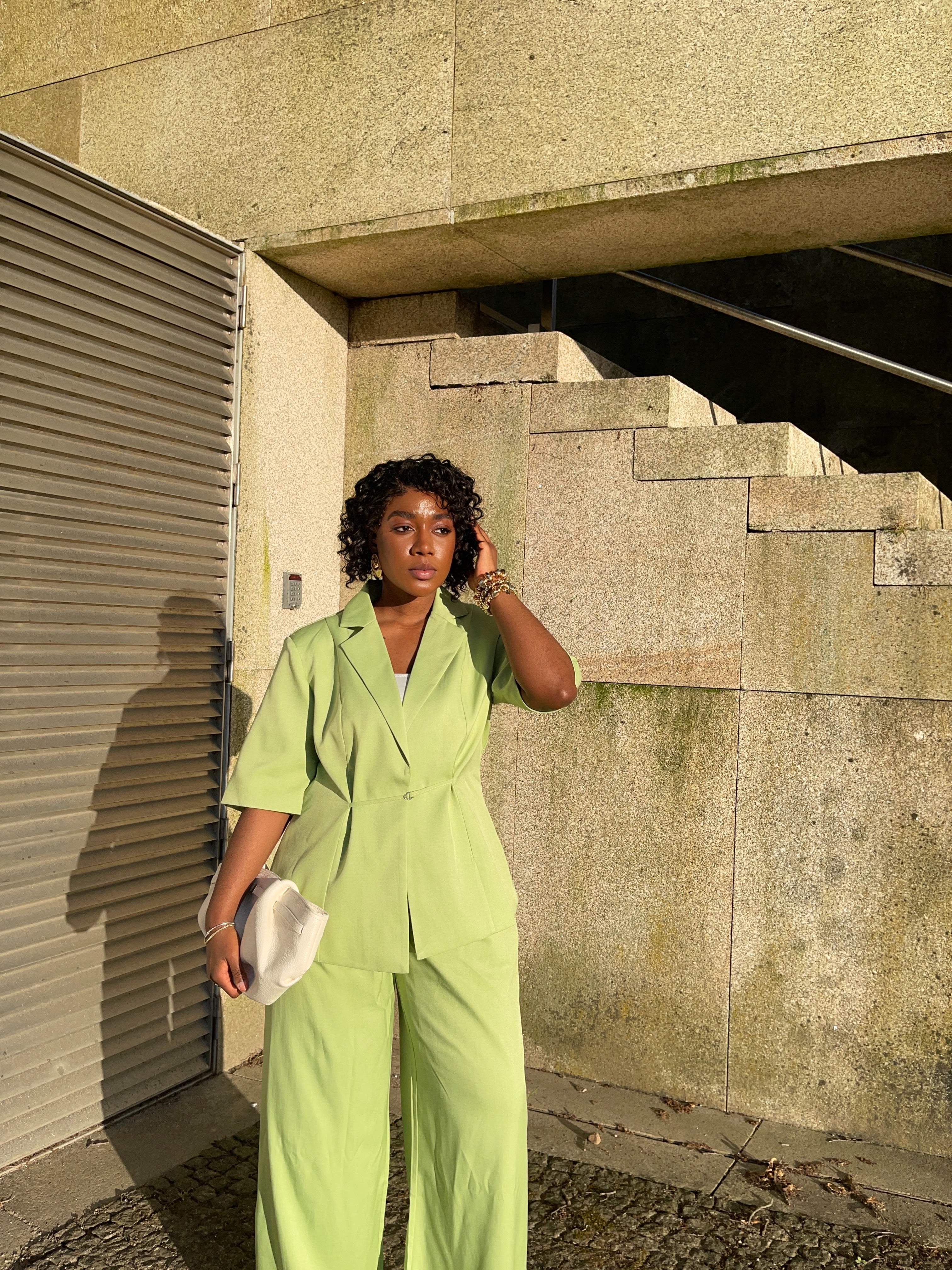 Conjunto Blazer e Calça Verde Lima