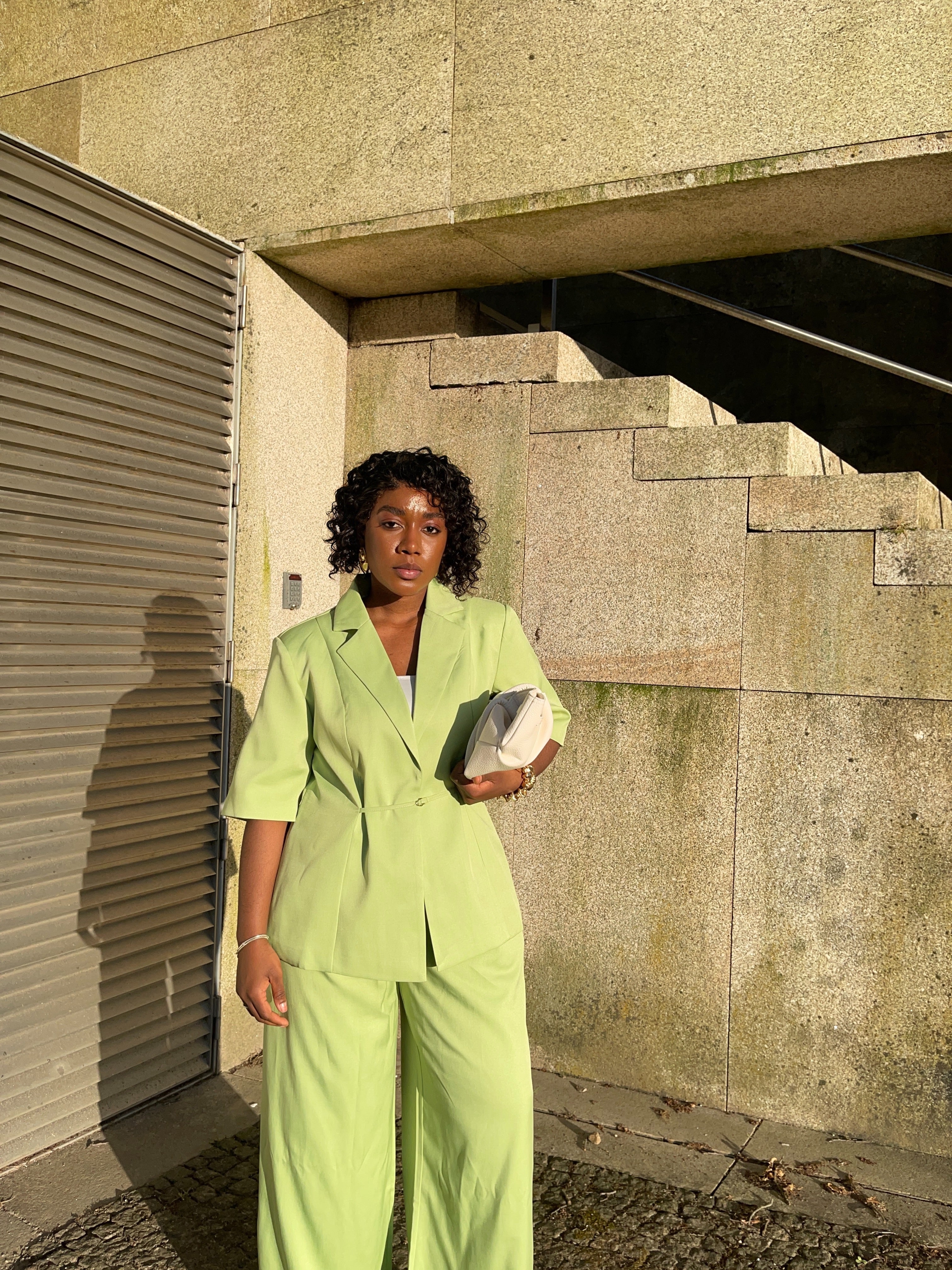 Conjunto Blazer e Calça Verde Lima